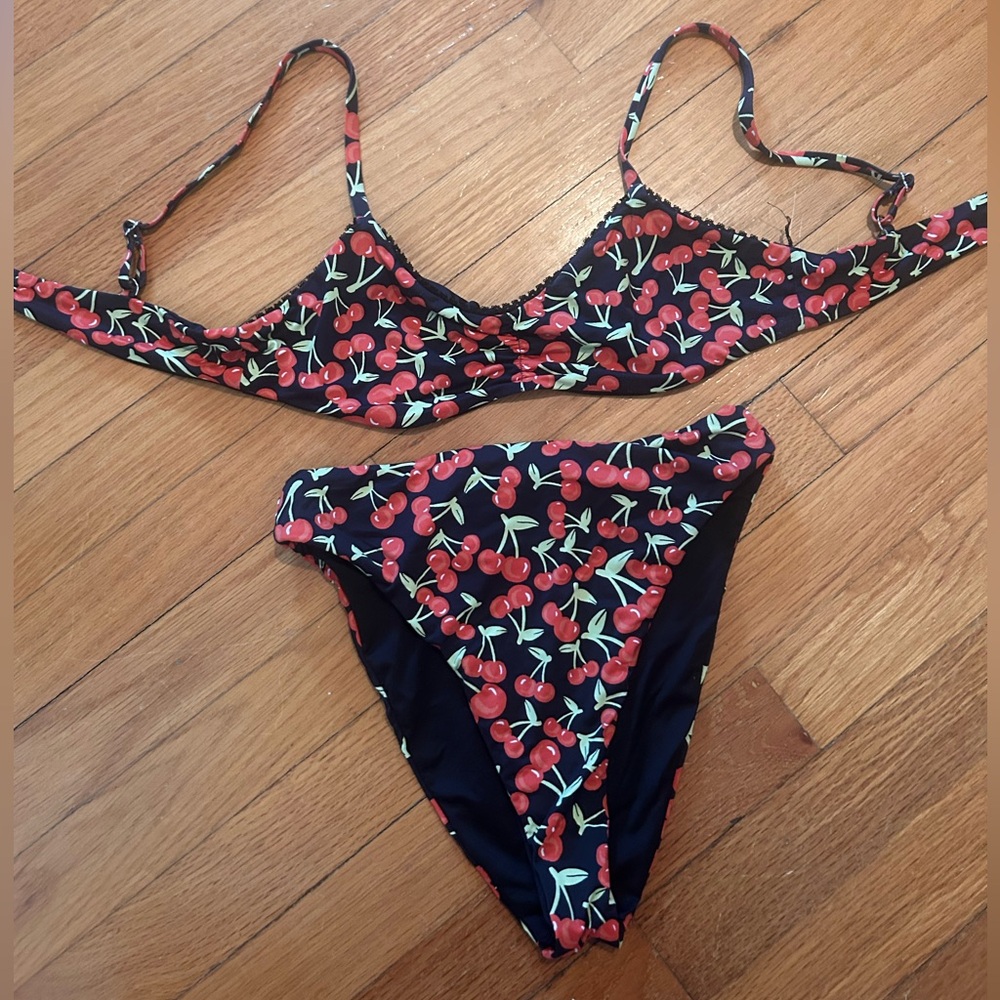Dippin' Daisy's Black Cherry Print Bikini set